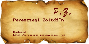 Peresztegi Zoltán névjegykártya
