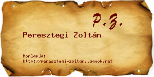 Peresztegi Zoltán névjegykártya