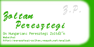 zoltan peresztegi business card